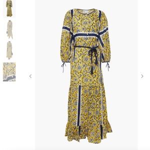 NWT ANTIK BATIK Marius belted floral-print cotton midi dress